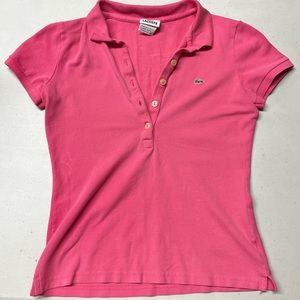 Lacoste Pink Polo Shirt